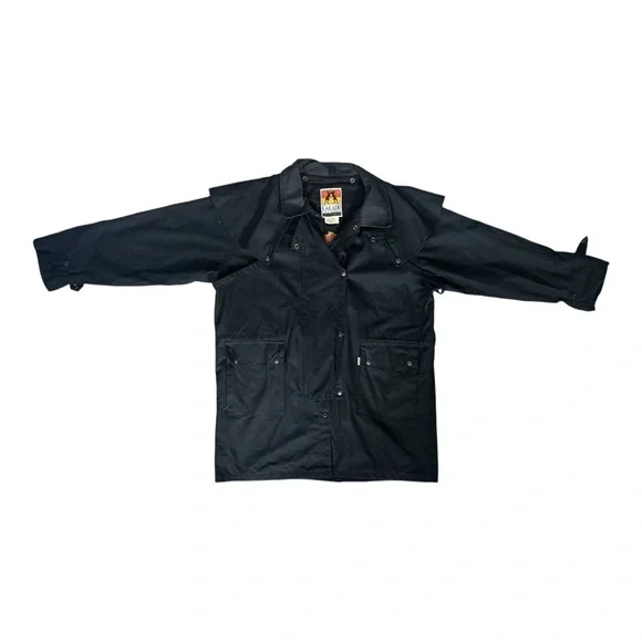 Kakadu Australian Black Oilskin Duster Jacket Size XXL - Picture 3 of 7
